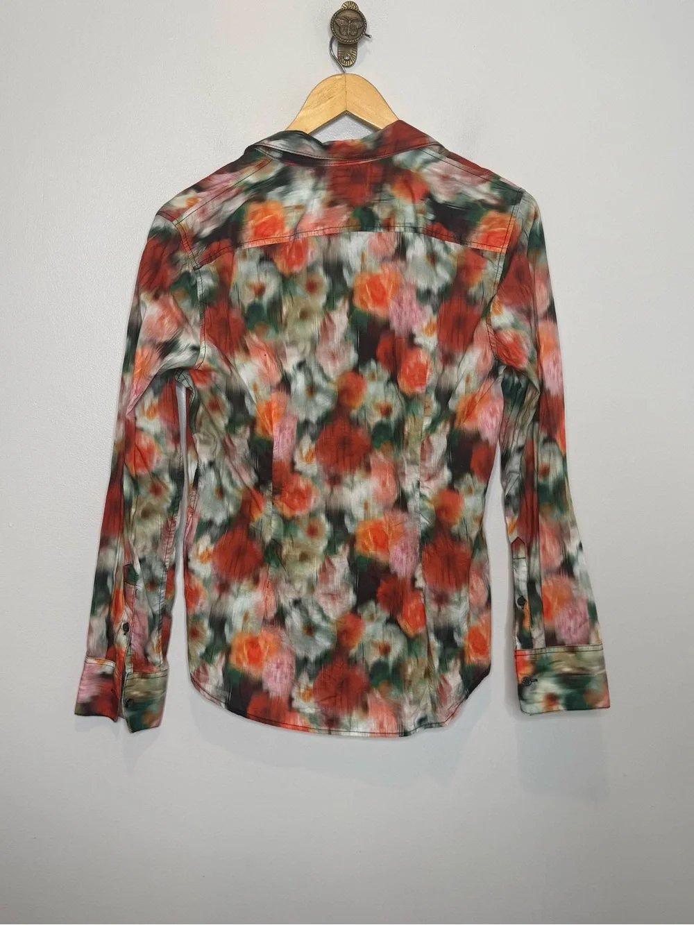 J. Crew Liberty Hazy Days Button Shirt Women's Size 6 Slim Fit Cotton Floral Top